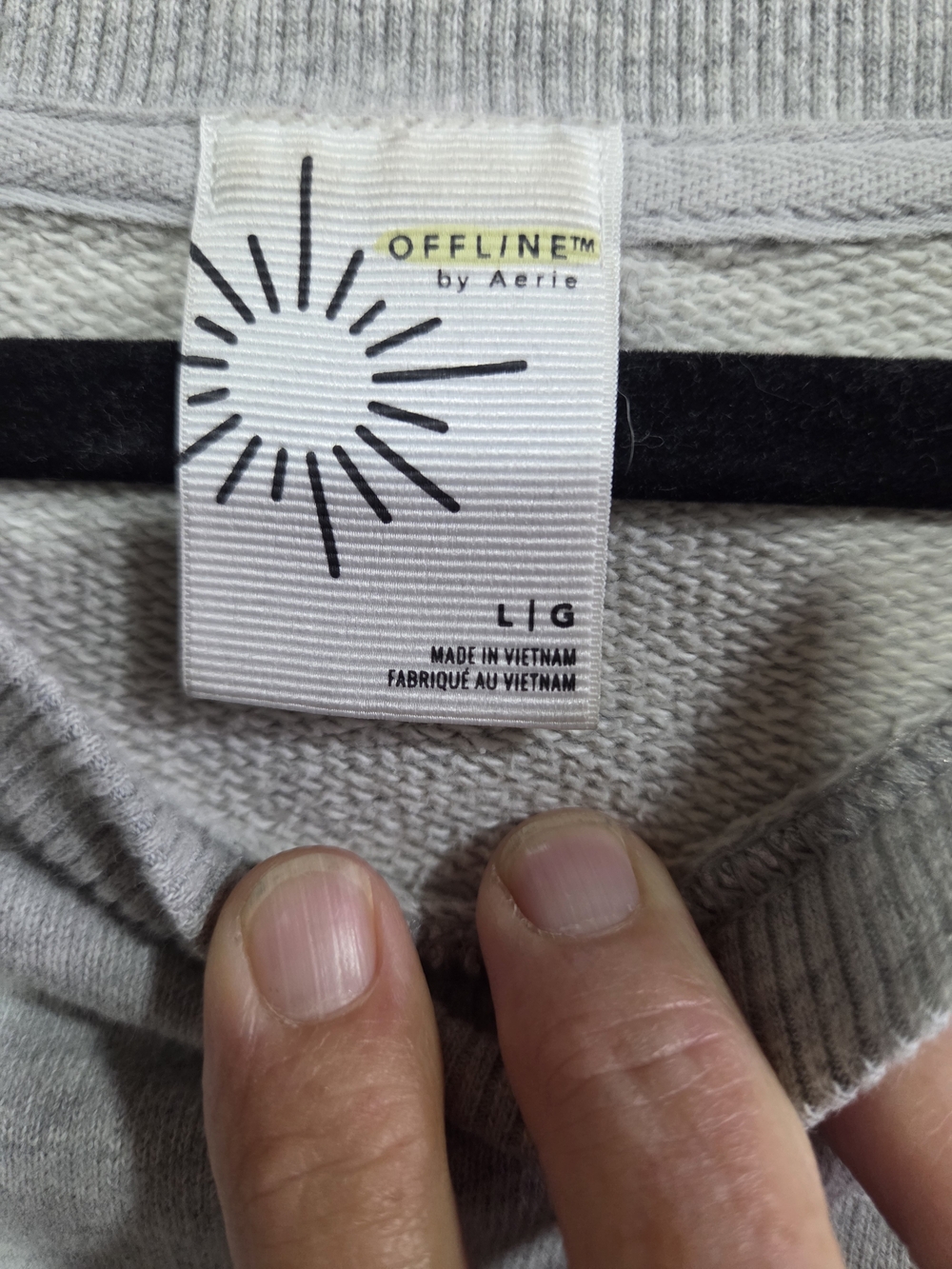 OFFLINE By Aerie Women's L Gray Oversized Graphic Crewneck Sweatshirt - Picture 7 of 8